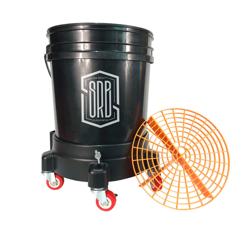 跨境热销斯锐博砂石过滤网滑轮式洗车桶多功能洗盘器加厚收纳桶