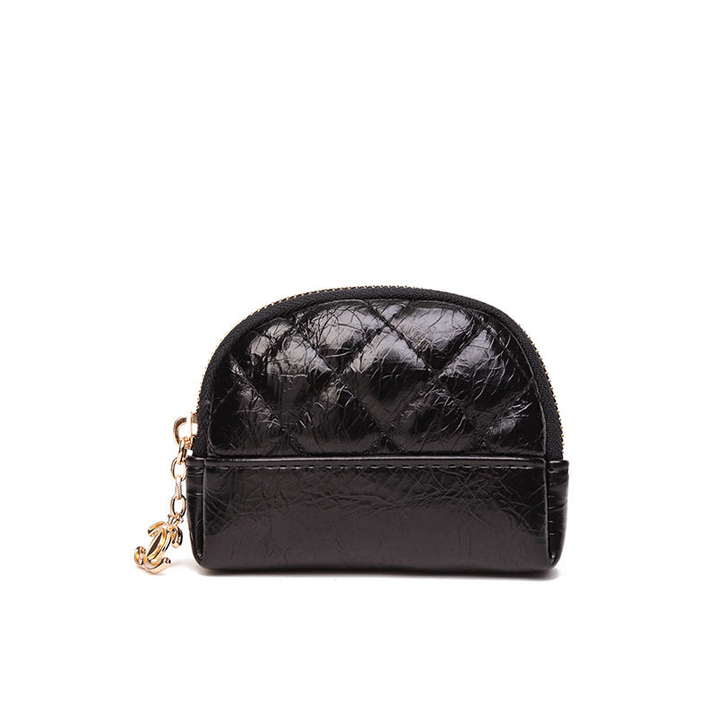 女钱包工厂直销-新款拉链手拿包女士零钱包短款菱格卡包 一件代发