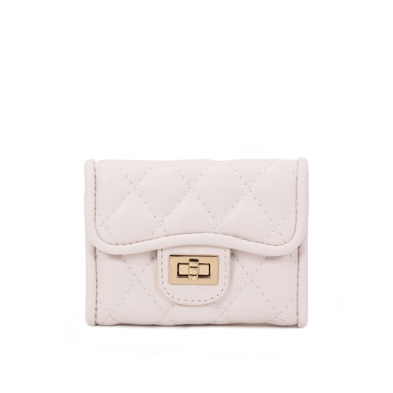 包包女2025新款零钱包包时尚多卡位卡包小香风菱格钱包 一件代发