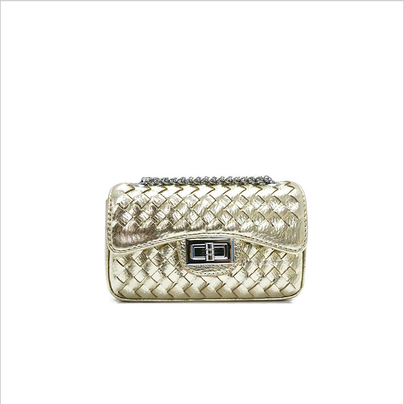 女包包2025新款小香风迷你编织链条小方包韩版时尚女包 一件代发