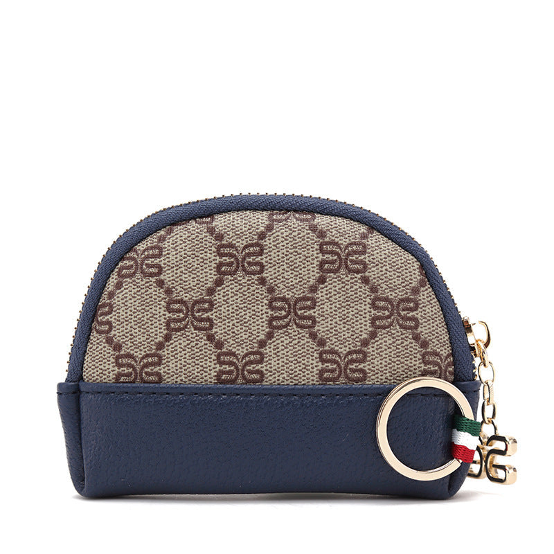 2025春季 女包欧美印花女零钱包钱夹PVC撞色小拉链包包 一件代发