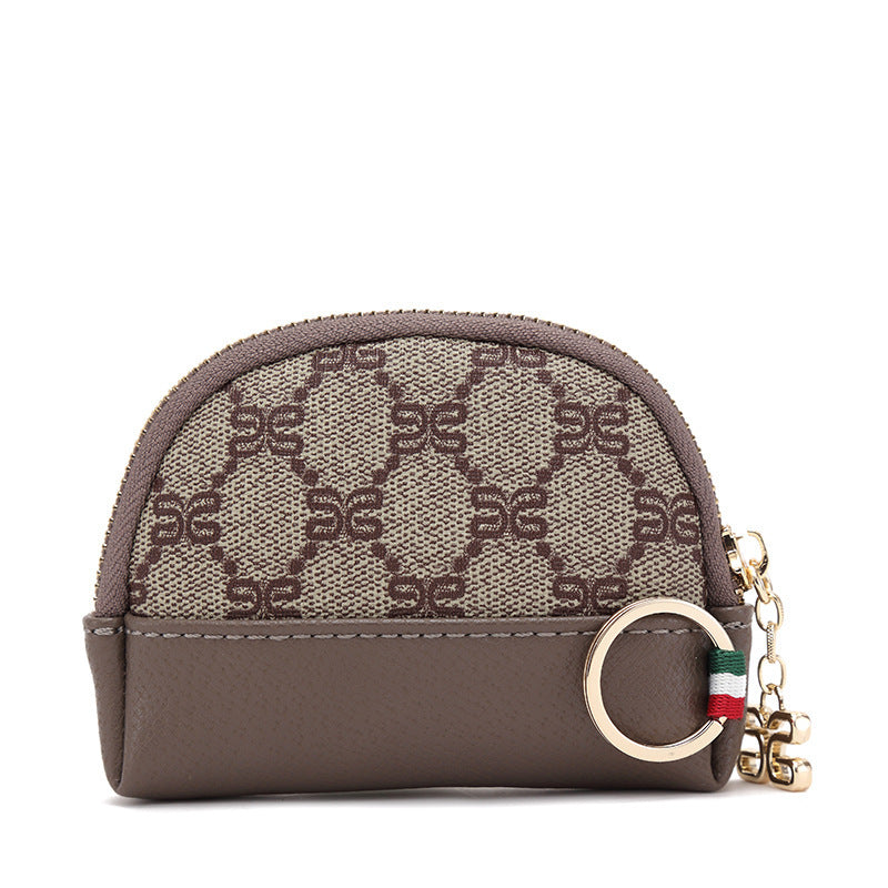 2025春季 女包欧美印花女零钱包钱夹PVC撞色小拉链包包 一件代发