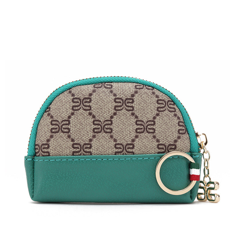 2025春季 女包欧美印花女零钱包钱夹PVC撞色小拉链包包 一件代发