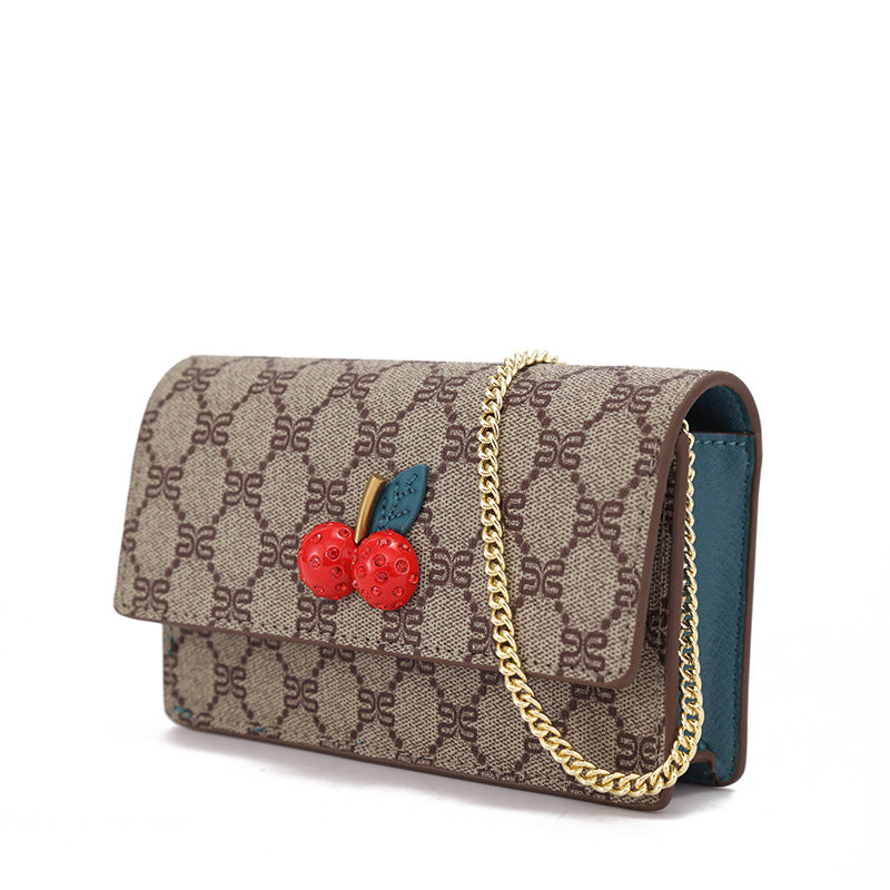 源头工厂包包女2024早春新款斜挎包时尚印花链条包包韩版单肩女包