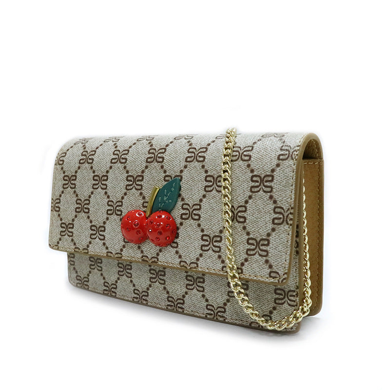 源头工厂包包女2024早春新款斜挎包时尚印花链条包包韩版单肩女包