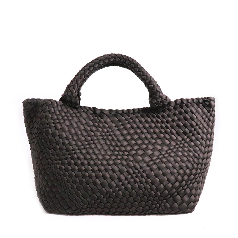 现货批发新款包包女2025韩版时尚手提包编织撞色单肩包 一件代发