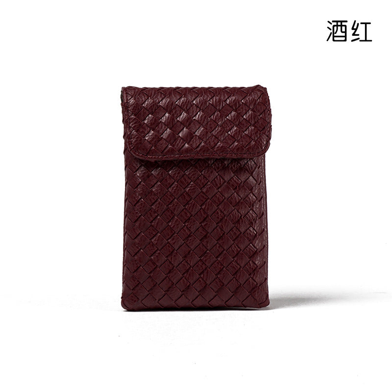 包包女2024新款韩版迷你编织可爱手机包零钱包单肩斜挎包一件代发