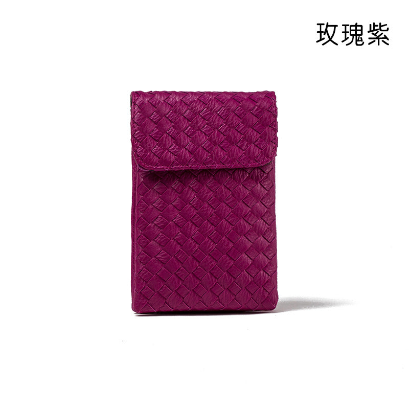 包包女2024新款韩版迷你编织可爱手机包零钱包单肩斜挎包一件代发