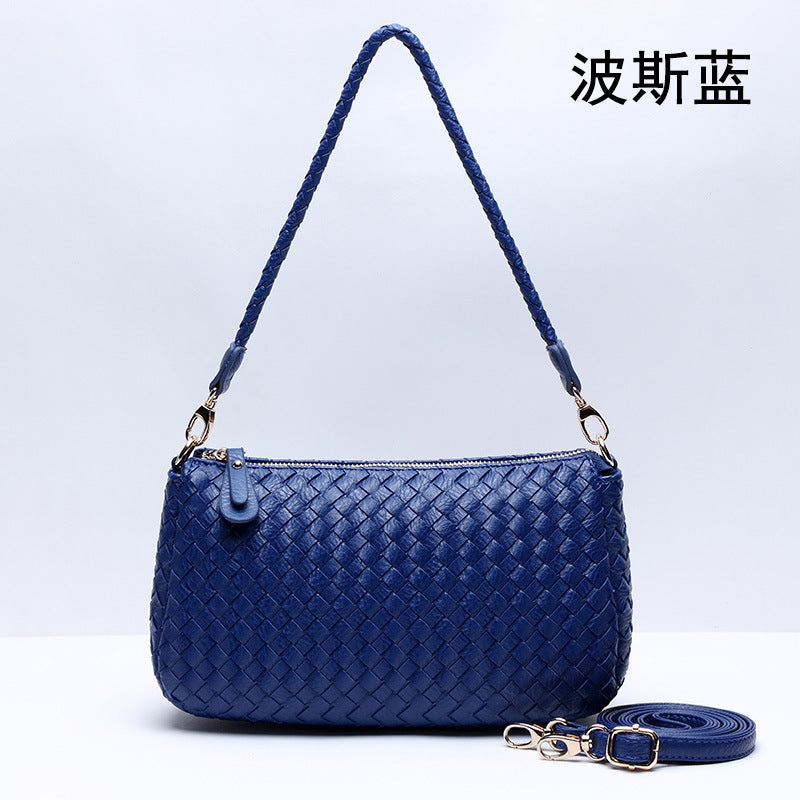 女包2024新款手工编织斜挎单肩包简约时尚腋下包手提包包一件代发