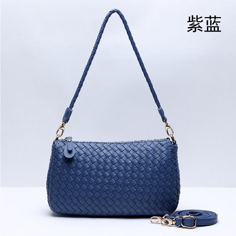 女包2024新款手工编织斜挎单肩包简约时尚腋下包手提包包一件代发