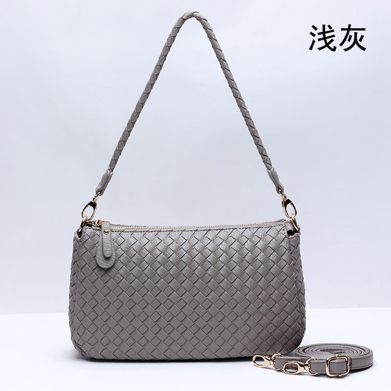 女包2024新款手工编织斜挎单肩包简约时尚腋下包手提包包一件代发