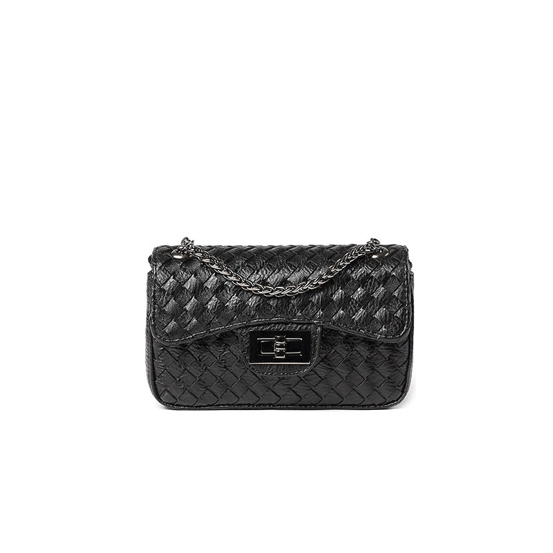 女包包2025新款小香风迷你编织链条小方包韩版时尚女包 一件代发