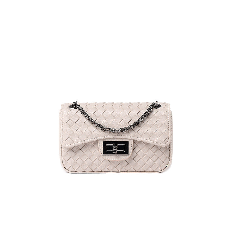 女包包2025新款小香风迷你编织链条小方包韩版时尚女包 一件代发