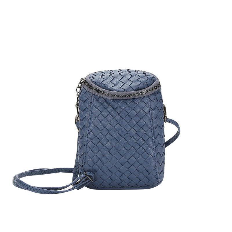 女包批发2025新款韩版单肩斜挎包迷你编织手机包零钱包  一件代发