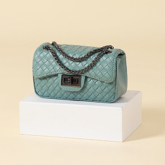 女包包2025新款小香风迷你编织链条小方包韩版时尚女包 一件代发