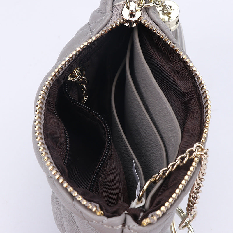 钱包女 2024新款韩版时尚短款菱格流苏手拿包零钱包 卡包一件代发