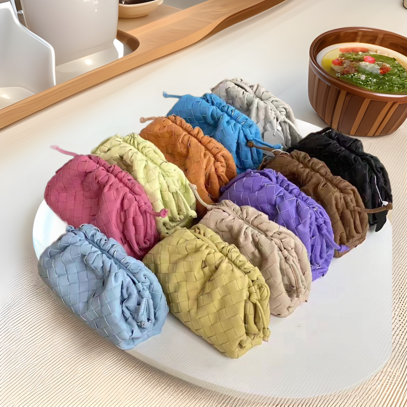 包包女皱褶饺子包真皮云朵包牛皮编织单肩斜挎包阿希歌同款时尚