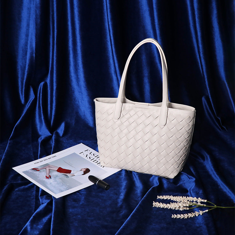 2025新款韩版菜篮子编织女包托特包大容量两件套子母包女士手提包