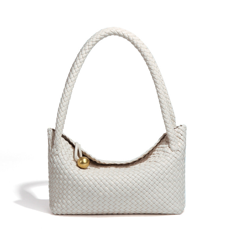 跨境时尚爆款手工编织包包女小众设计单肩腋下包高级感复古饭盒包