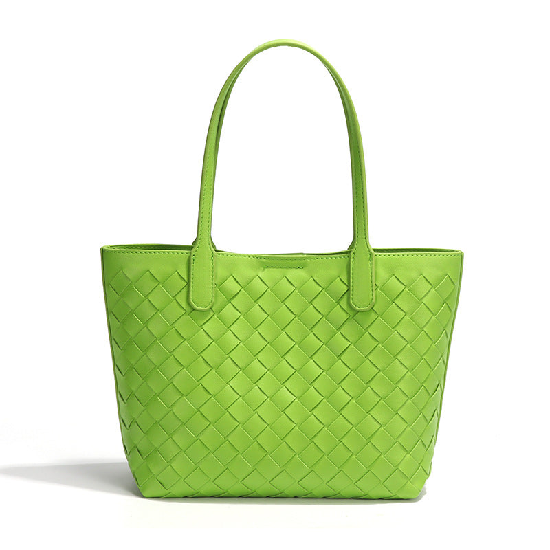 2025新款韩版菜篮子编织女包托特包大容量两件套子母包女士手提包