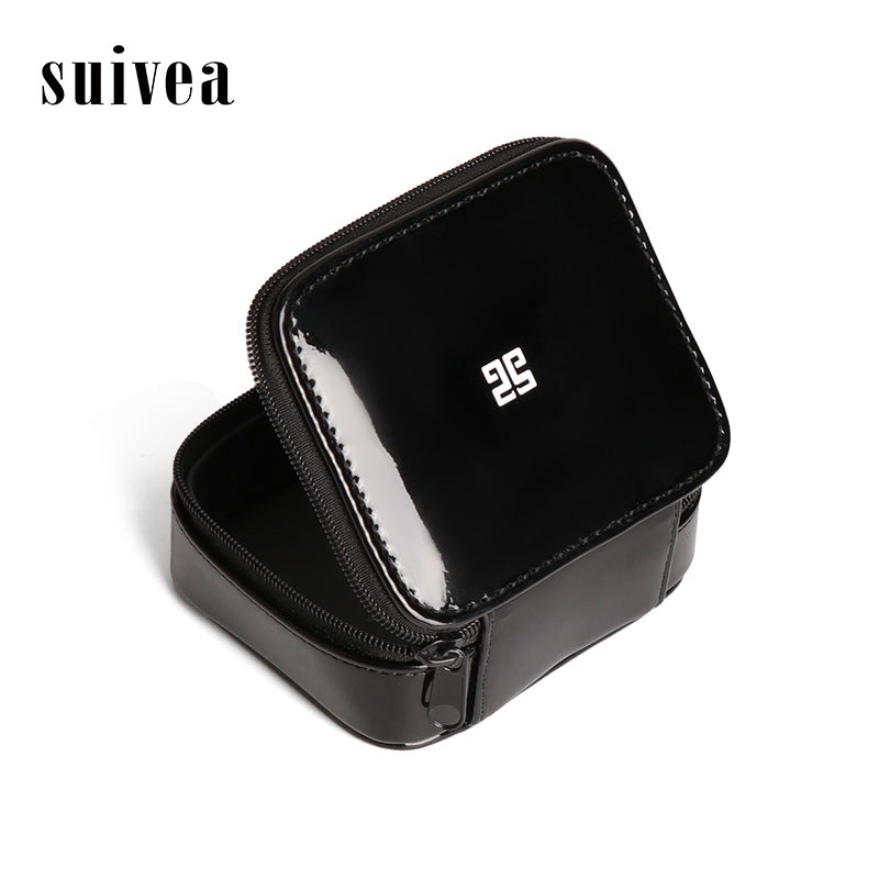 来图订制LOGO化妆盒2023新款mini收纳口红包带化妆镜小盒子化妆包