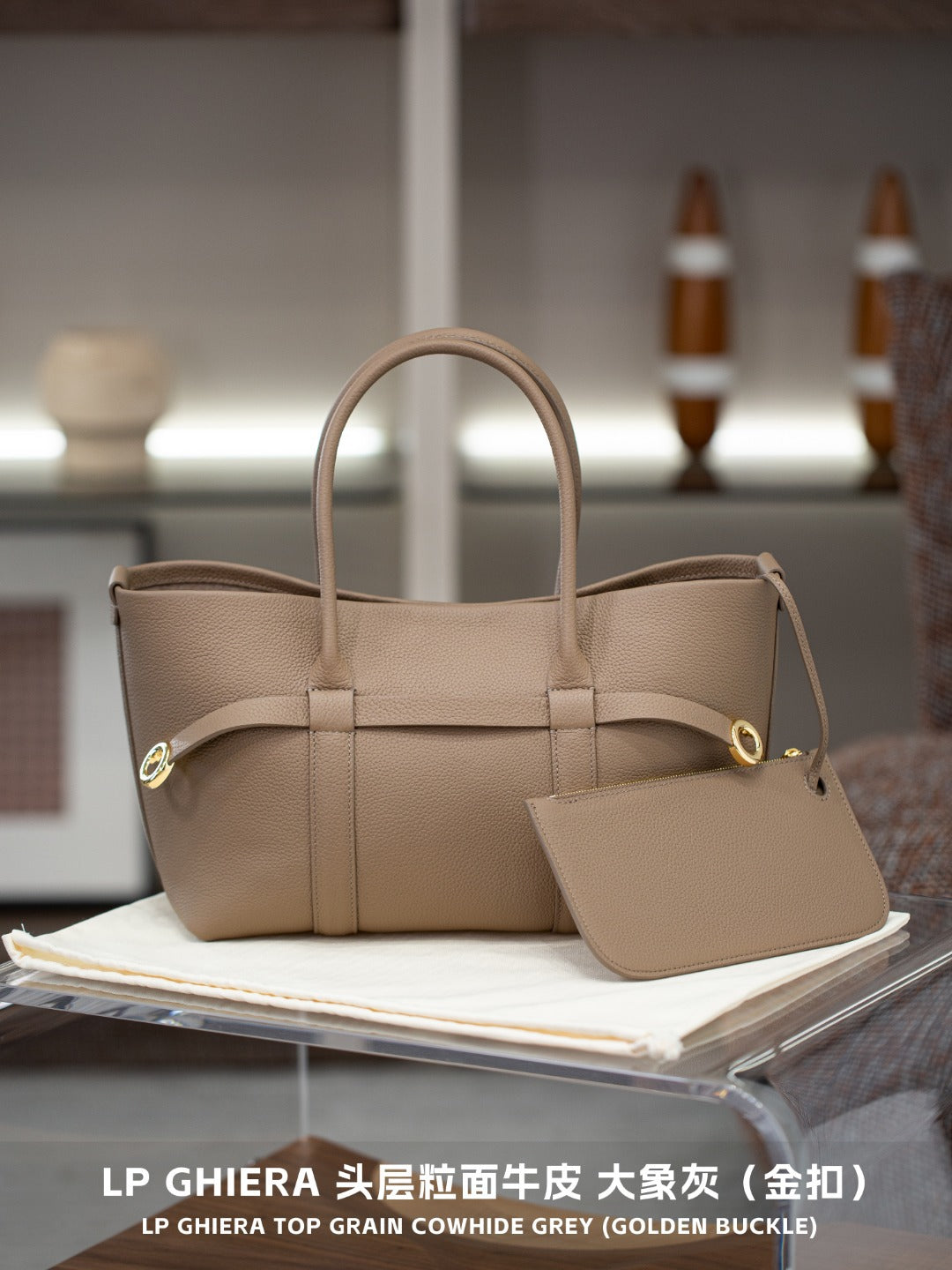 跨境新款小众设计高级感帆布拼牛皮托特包大容量通勤百搭手提包女