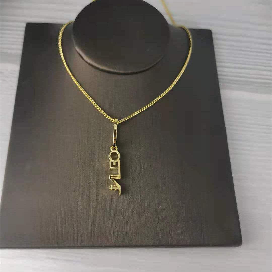 赛家2021新款字母项链女锁骨链精致感简约甜美气质CELI字母锁骨链