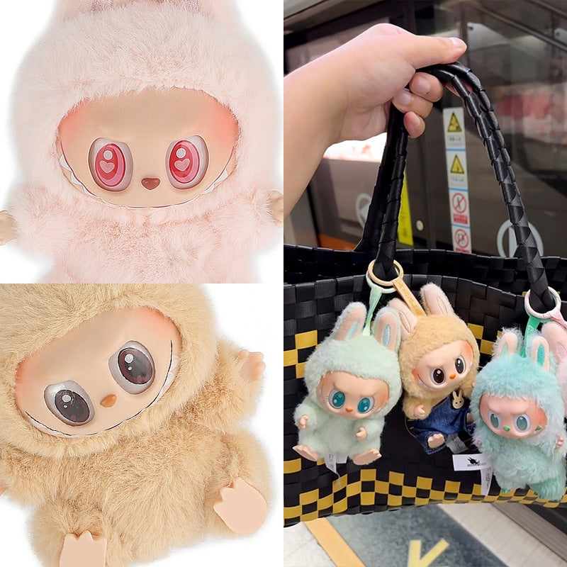 玩偶挂饰礼物布毛绒公仔派对坐坐挂件拉布毛绒挂件潮玩手办labubu