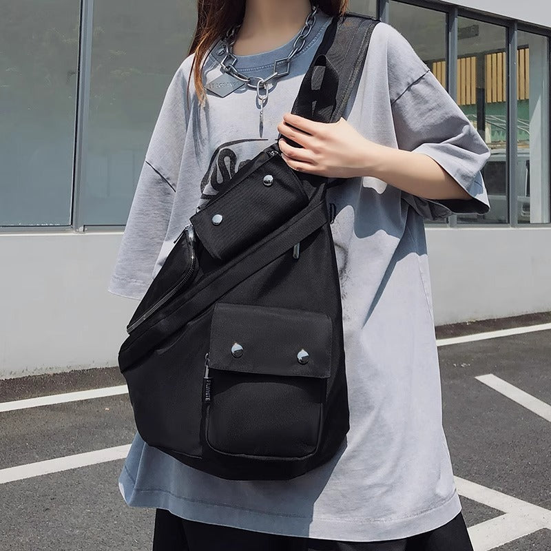 机能弓箭包男女款户外运动斜挎包工装背包登山骑行通勤胸包单肩包