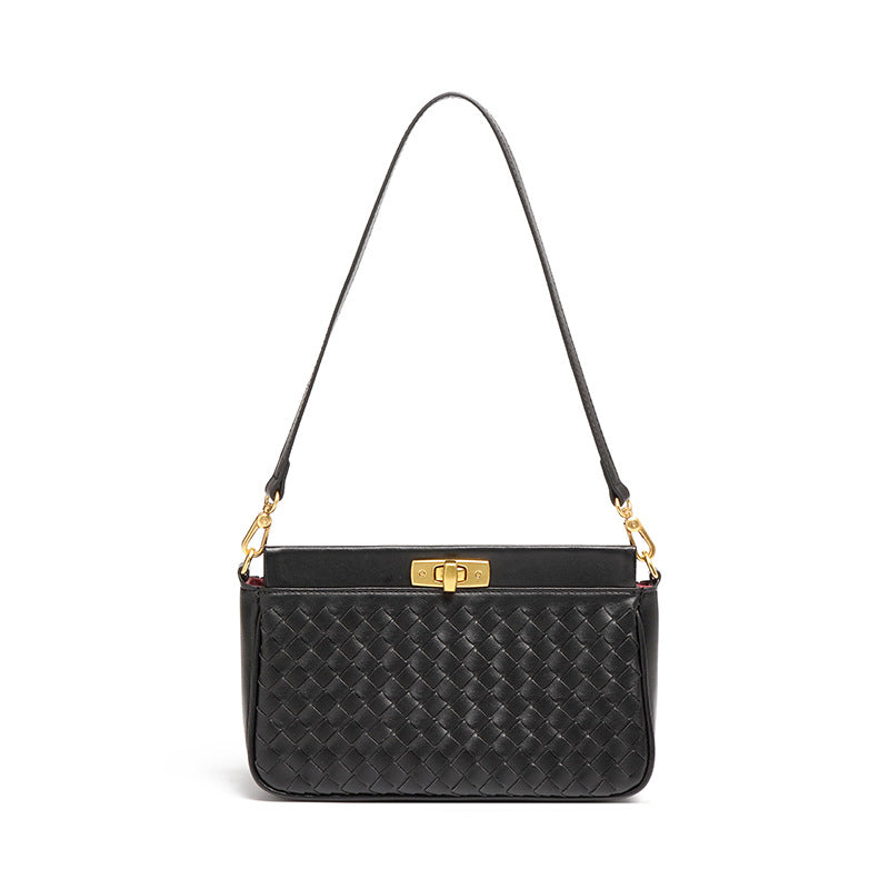 外贸批发初春新款手拎女包时尚休闲手工编织包约会百搭单肩腋下包