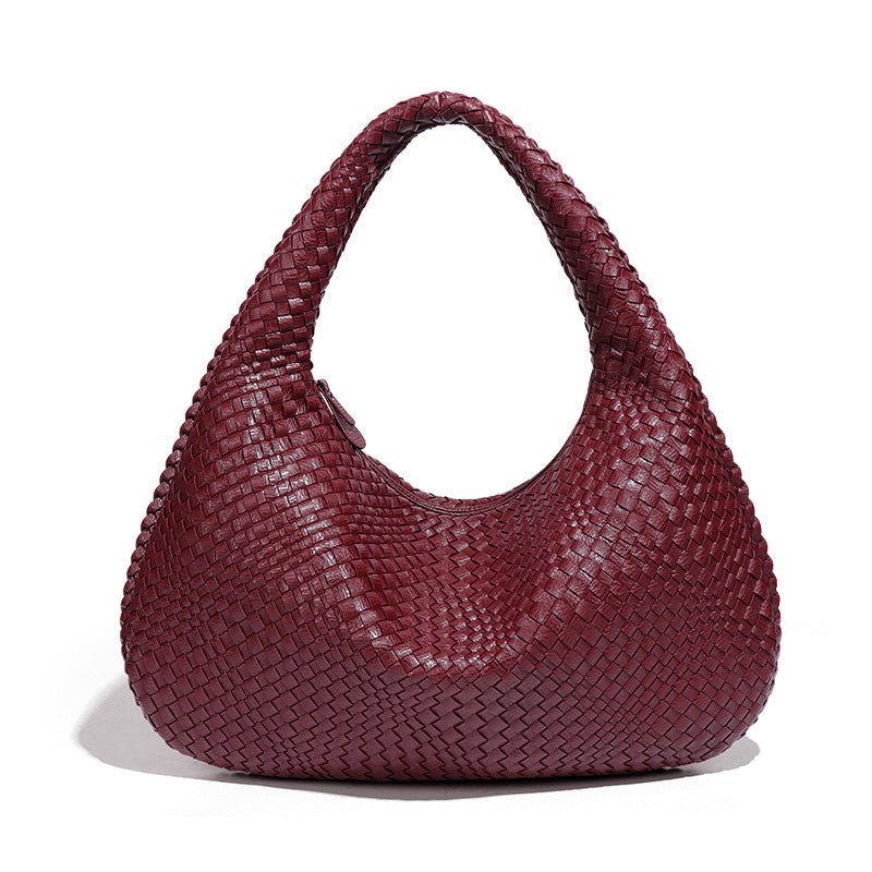 2025新款月牙女包全手工编织手提饺子包时尚百搭欧美风单肩腋下包