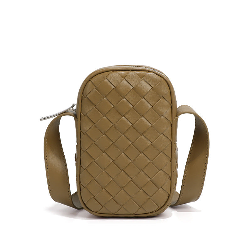 厂家直销夏季新款竖款手机包2025编织单肩包迷你小包多功能斜挎包