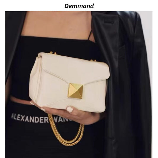 包包女腋下包菱格链条女包小众高级质感柳钉包单肩斜挎包真皮女包