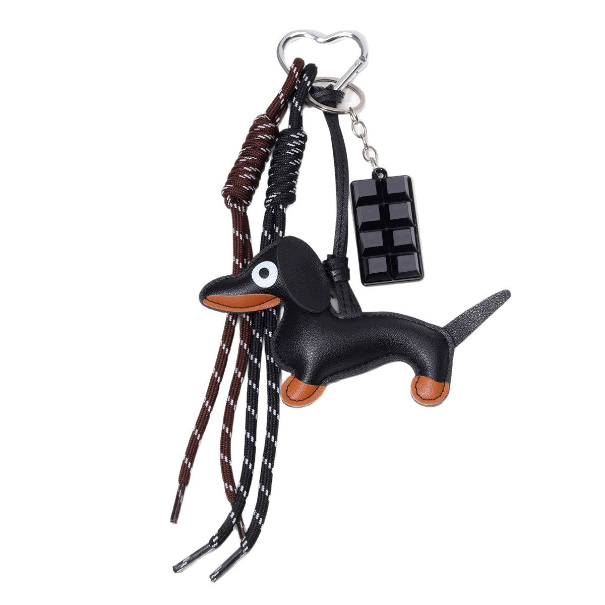 跨境热销腊肠狗钥匙扣高级感编织绳巧克力包包挂件狗狗钥匙扣