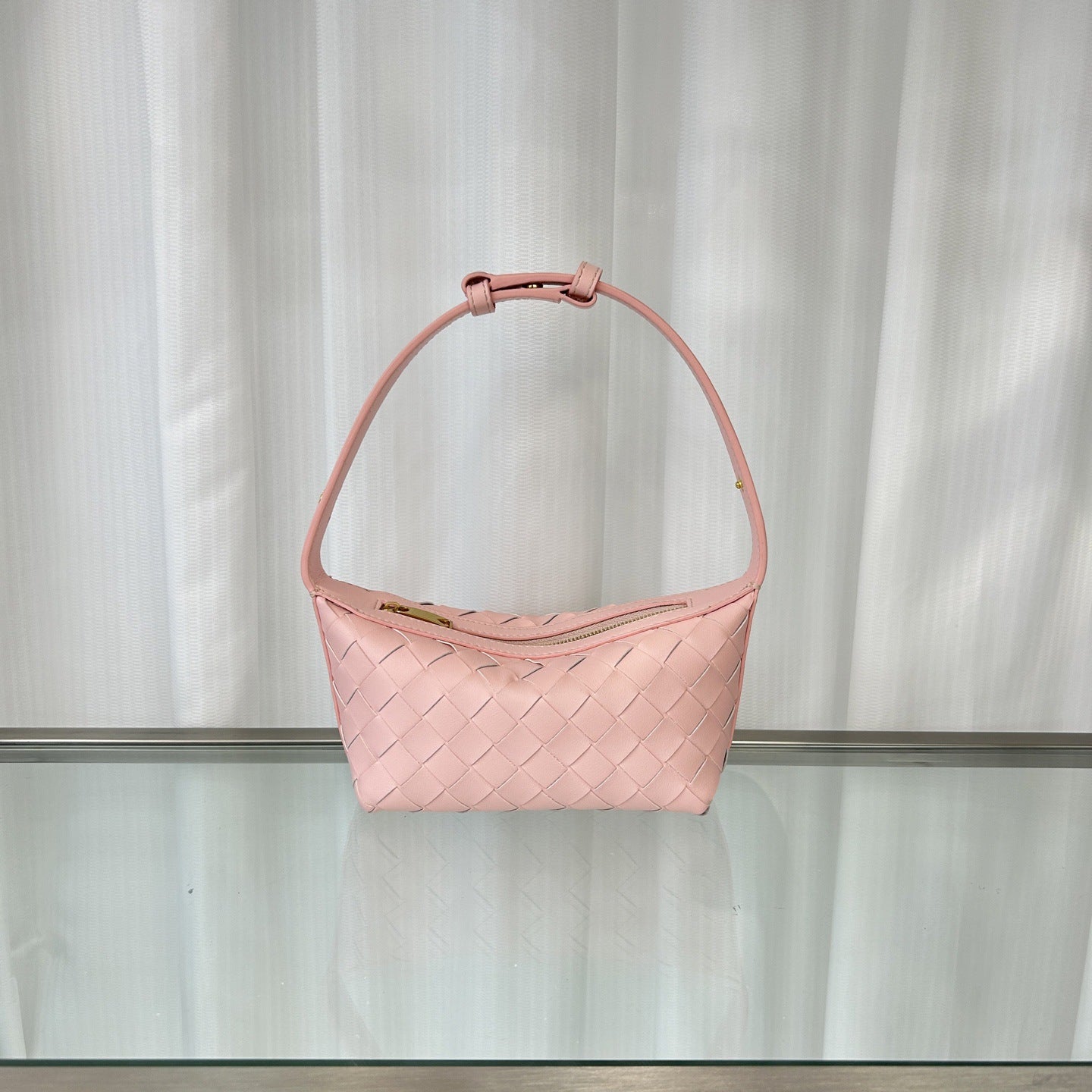 2025新款原厂女包 B家羊皮编织便当包手提饭盒包百搭单肩包腋下包