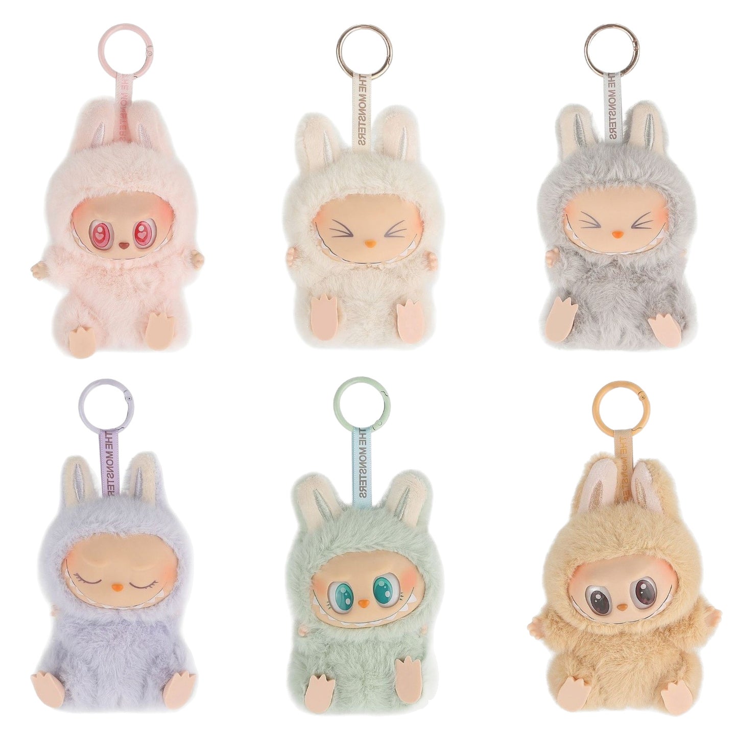 玩偶挂饰礼物布毛绒公仔派对坐坐挂件拉布毛绒挂件潮玩手办labubu