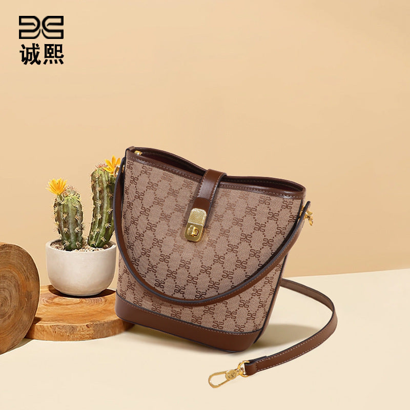 经典老花批发包包跨境欧美大容量手提包高级感女士休闲单肩斜挎包