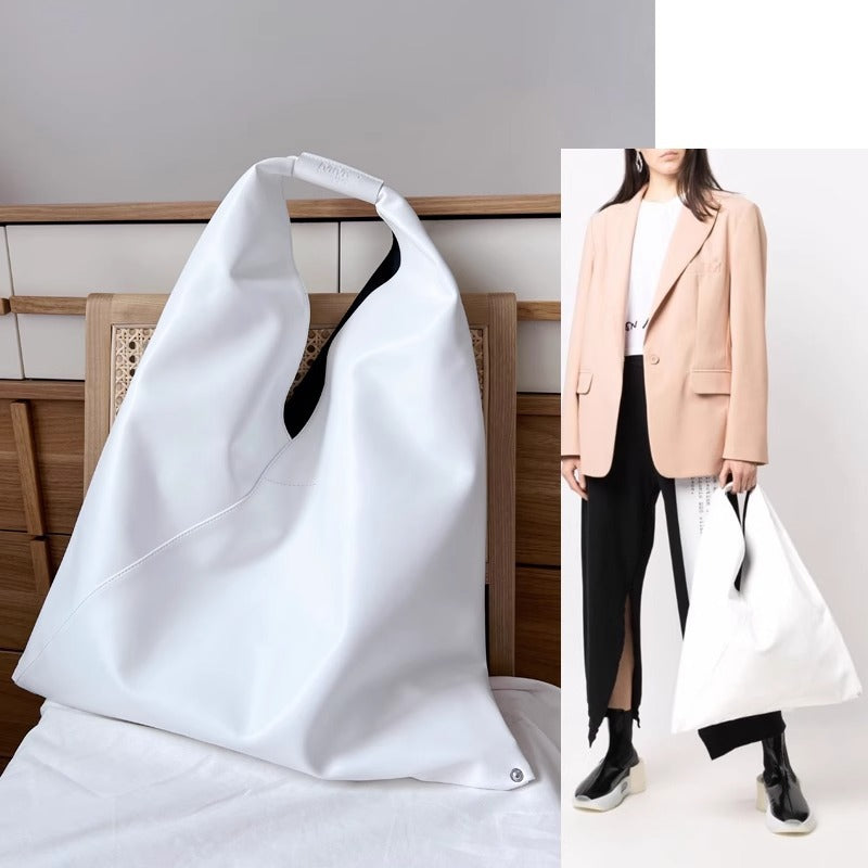 MM马吉啦三角包慵懒风女大容量通勤托特包ins潮流饺子包购物袋6