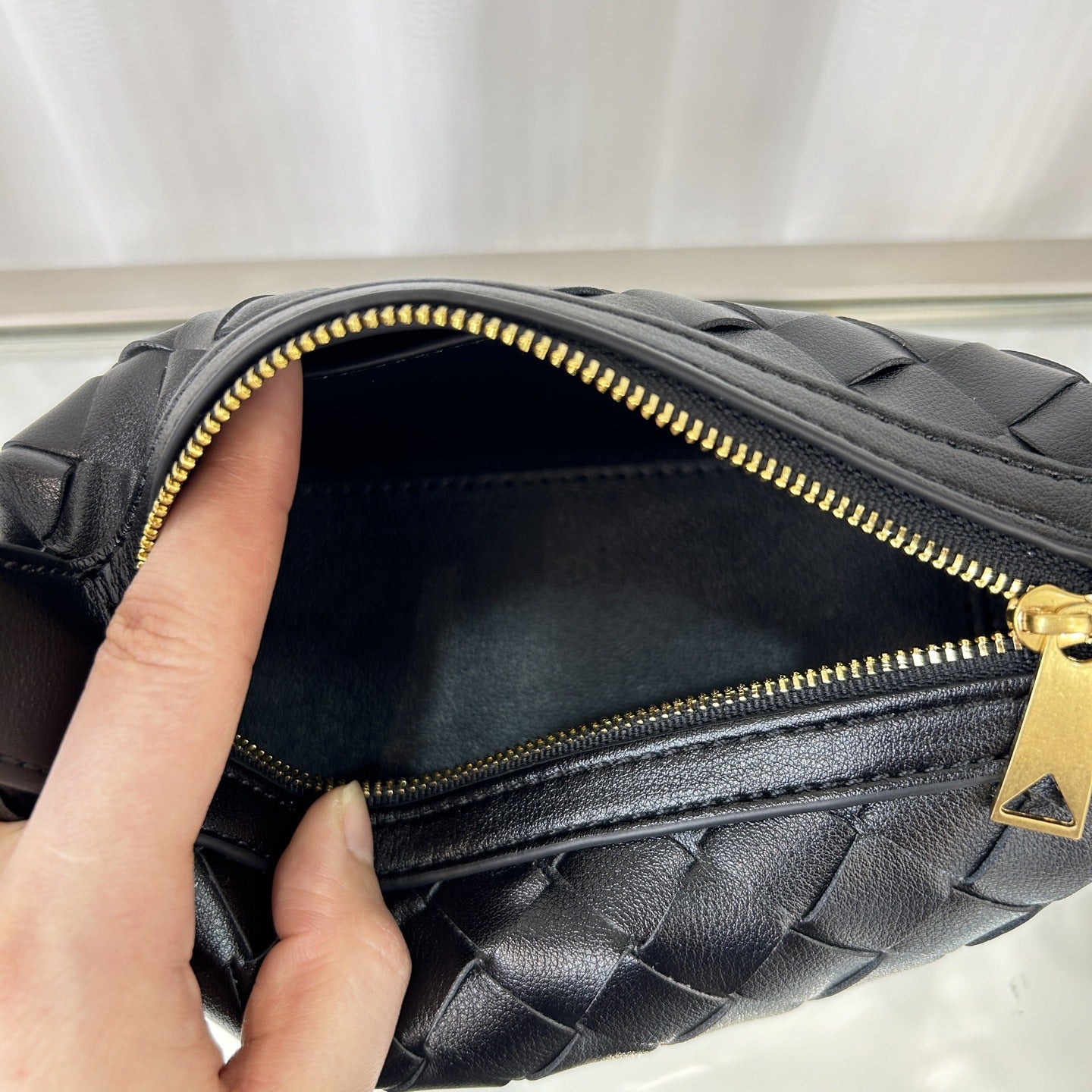 2025新款原厂女包 B家羊皮编织便当包手提饭盒包百搭单肩包腋下包