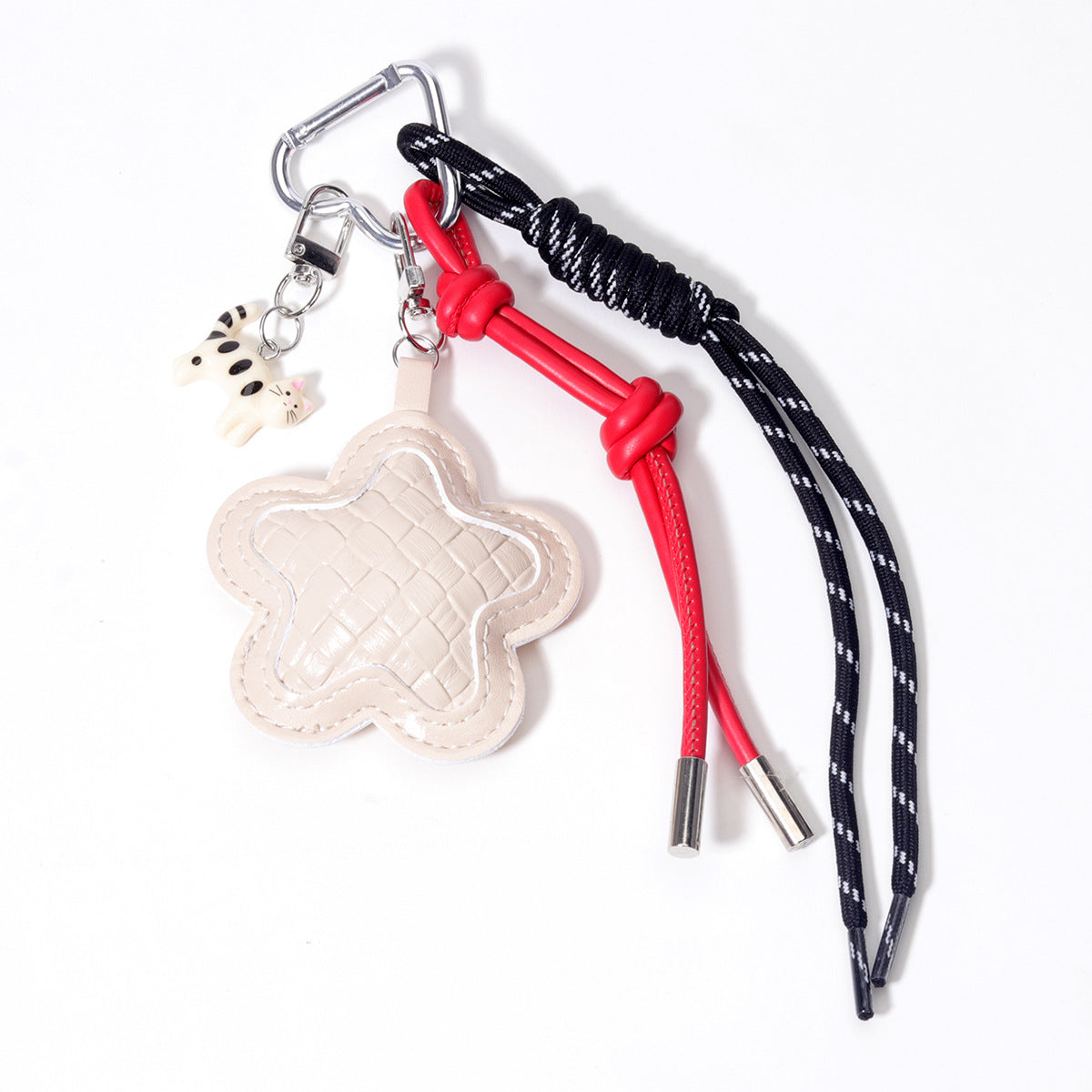 量大价优跨境直供磨砂豹纹小花皮革包挂件包包挂吊饰钥匙扣定制