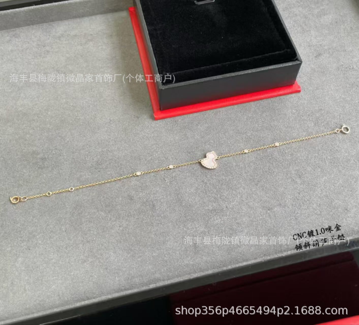 高版本v金双葫芦满钻项链红玛瑙白贝母玉髓轻奢国风吊坠锁骨链女