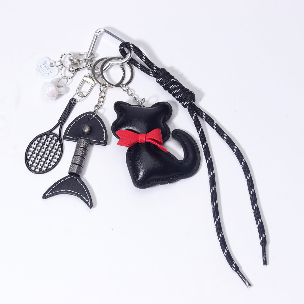 爆款包挂义乌现货diy包包网球拍PU鱼挂件miu系包挂绳子手机链配饰