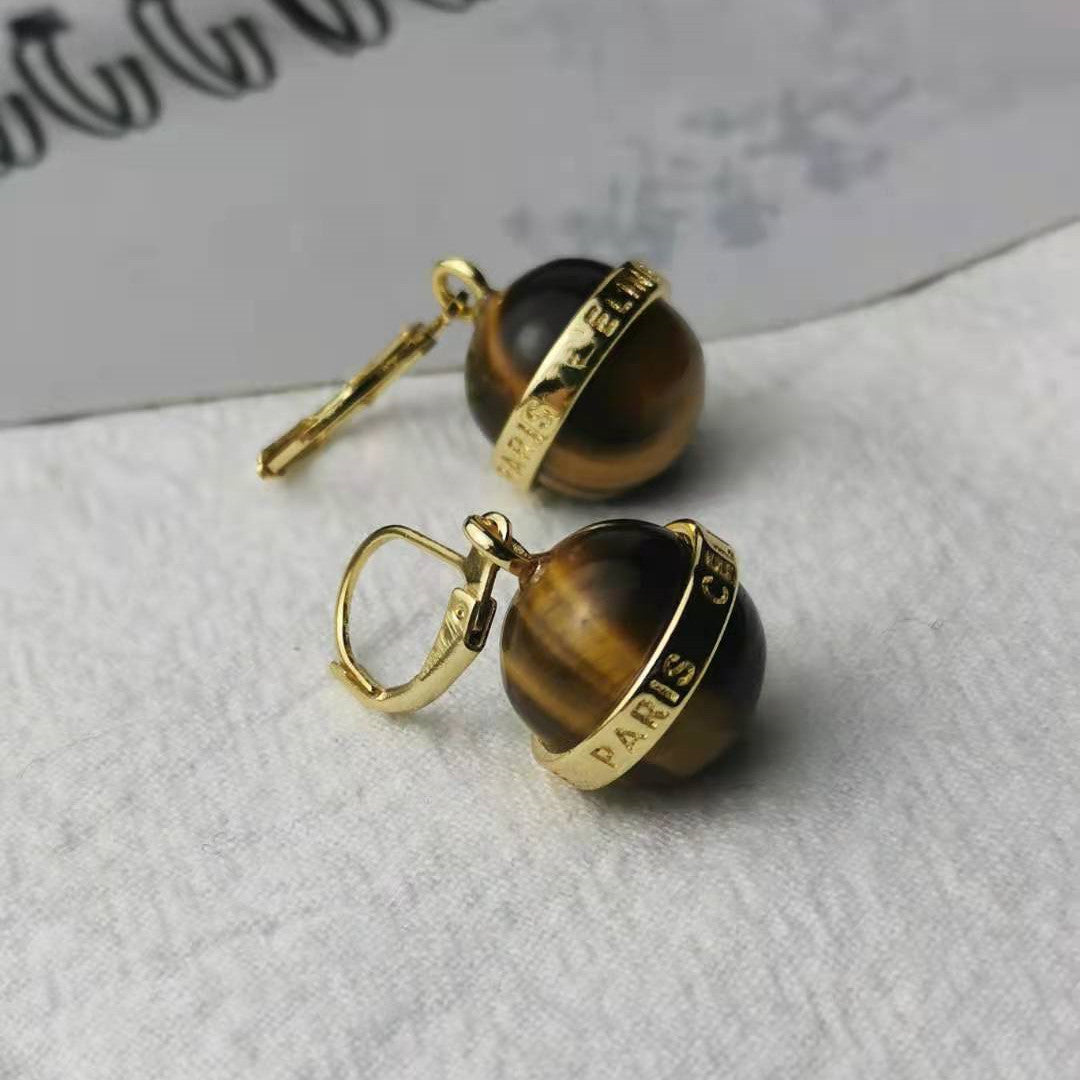 赛家虎眼石星球项链fashion小众长款项链男潮欧美独特圆球锁骨链