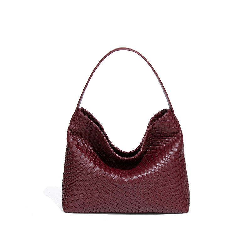 跨级高级感潮流大容量托特女包时尚手工编织包通勤质感单肩斜跨包