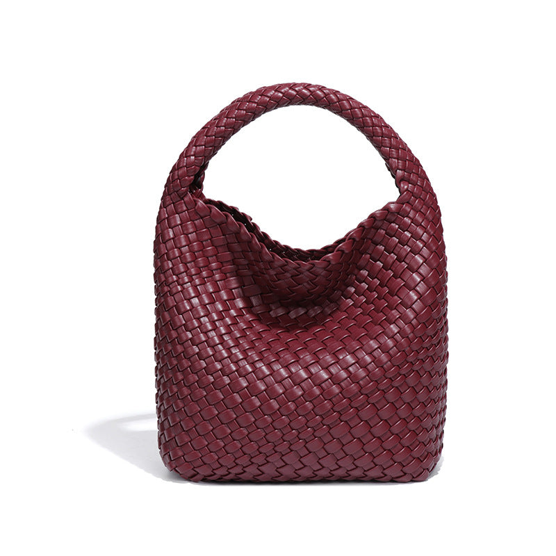 女包工厂2025新品手工编织包包女单肩斜挎腋下手提时尚子母托特包