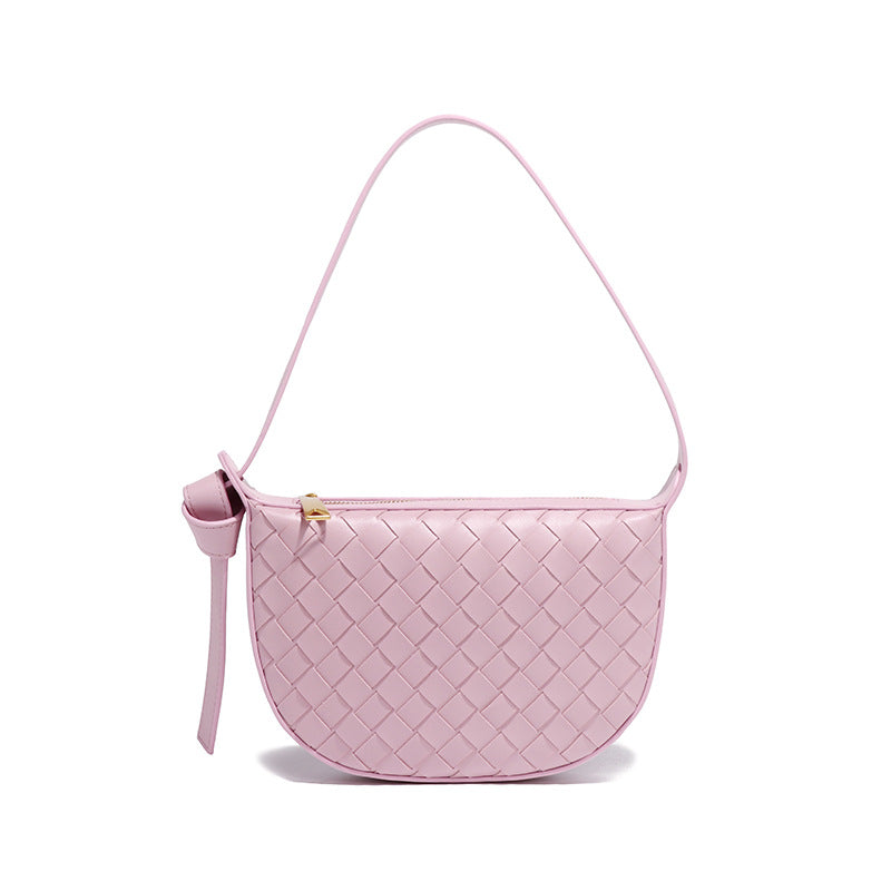 工厂现货批发编织女包高级感马鞍包手提单肩腋下包时尚小众半月包