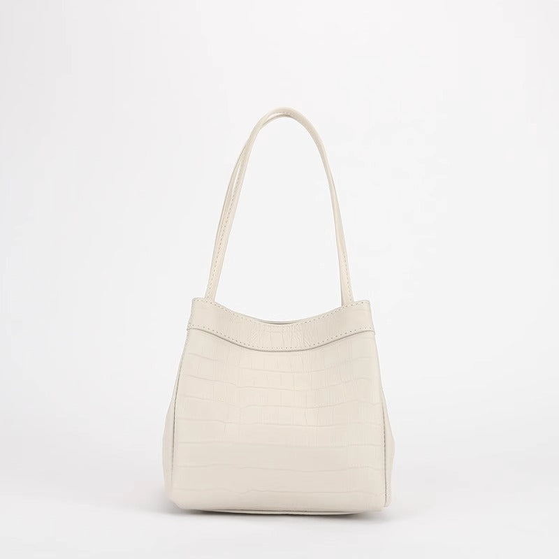 新中式国风晕染菜篮子包牛皮绸缎锦囊包手提包女单肩斜挎包水桶包