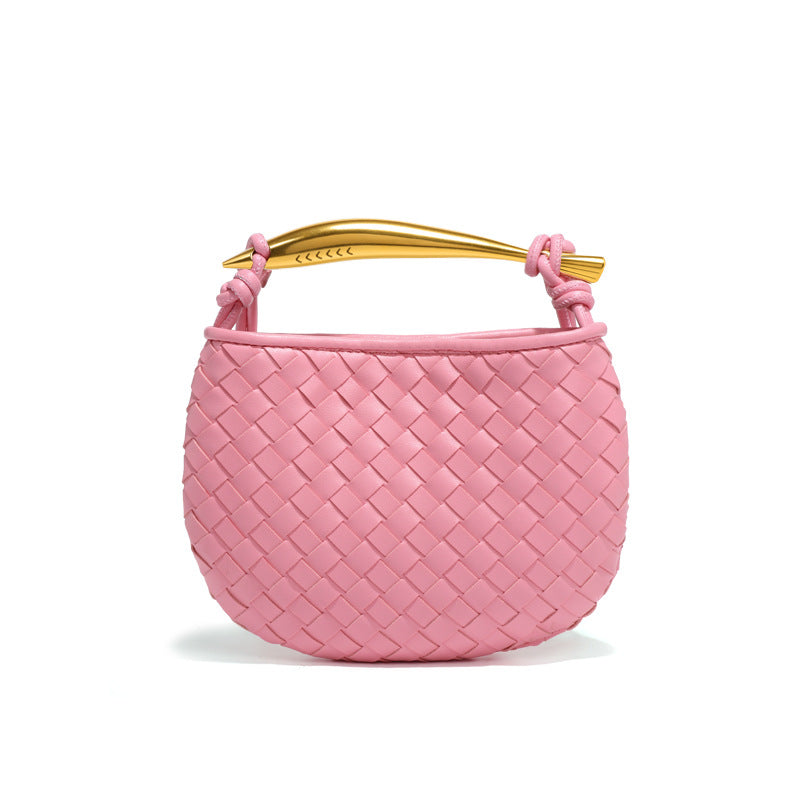 新款沙丁鱼系列休闲编织女包时尚迷你手拎饺子包潮流单肩斜挎包