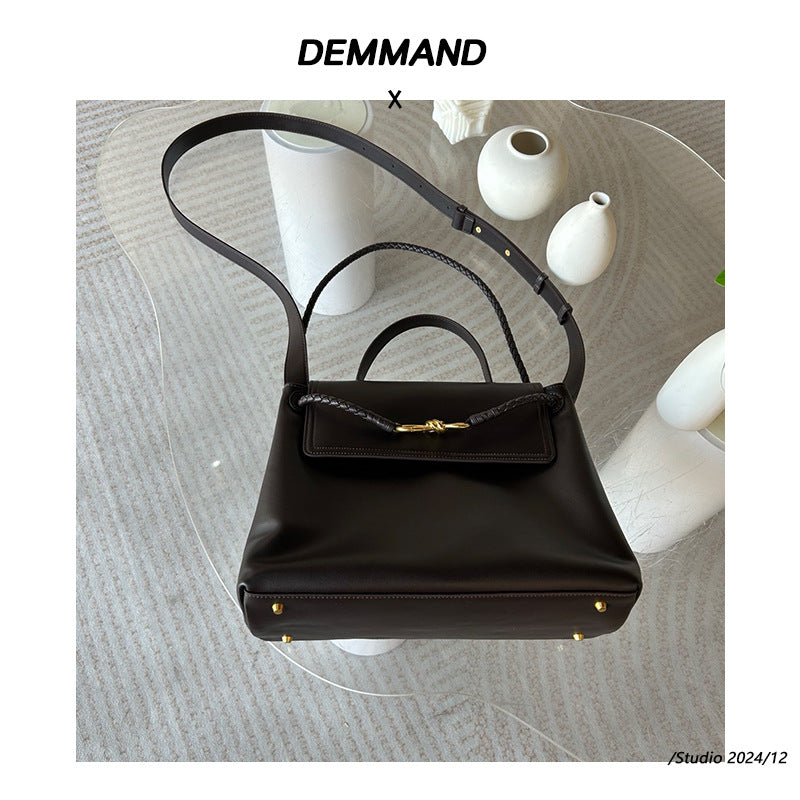 女士包包2025秋冬新款轻奢小众高级感通勤托特包牛皮老钱风手提包