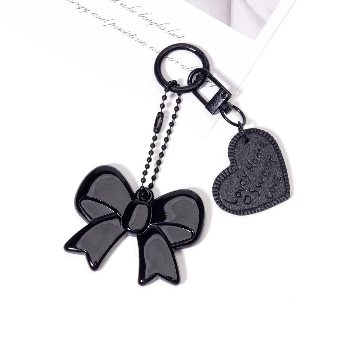 跨境热销磨砂质感亚克力包包挂件杯子挂饰挂件扎带时尚热销桃心